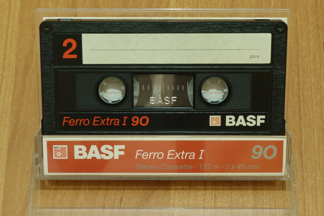 Аудиокассета BASF Ferro Extra I 90 (непрозрачный корпус)