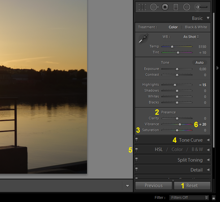 Как наложить фильтр в lightroom